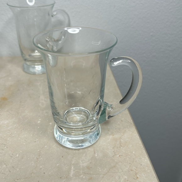 4 Glass Espresso Cups. 4.25” H - Picture 6 of 7